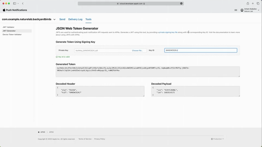Generate JWT