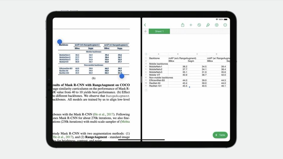 Tables detection