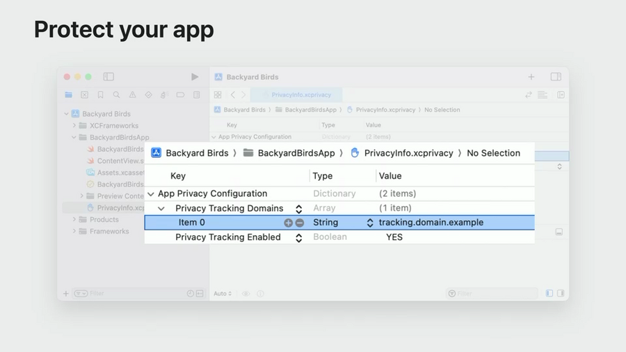 Specify tracking domains in your privacy manifest