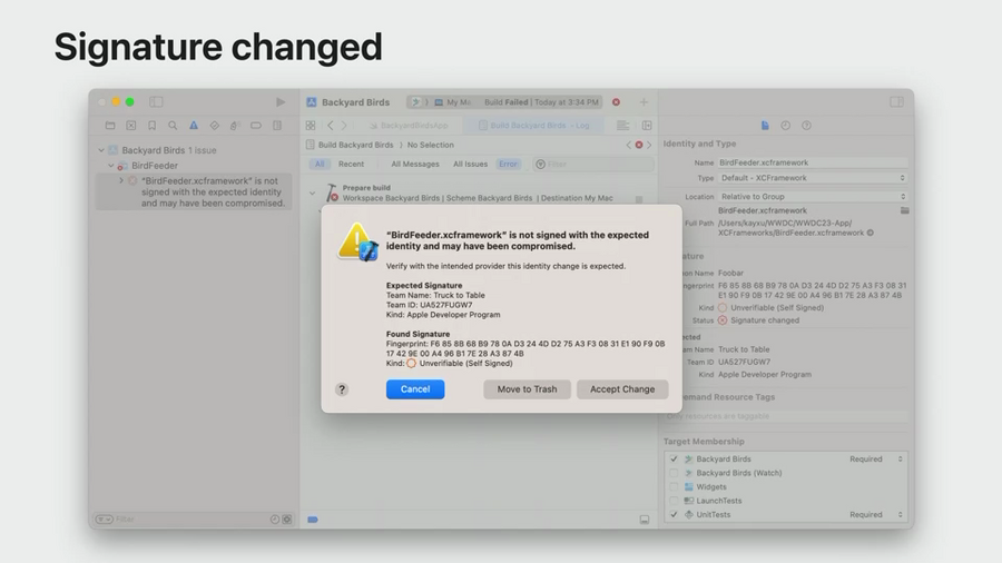 Confirm or discard change