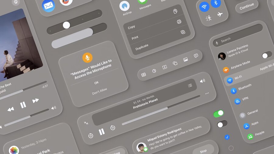 A slide showing a bunch of different system components