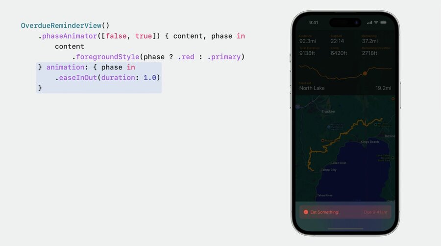 the “.phaseAnimator” modifier