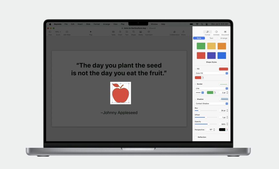 Keynote app example