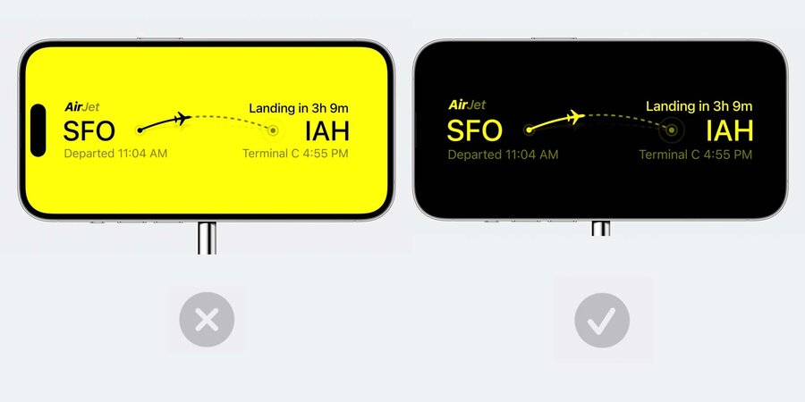 Live Activity: remove background in standby mode