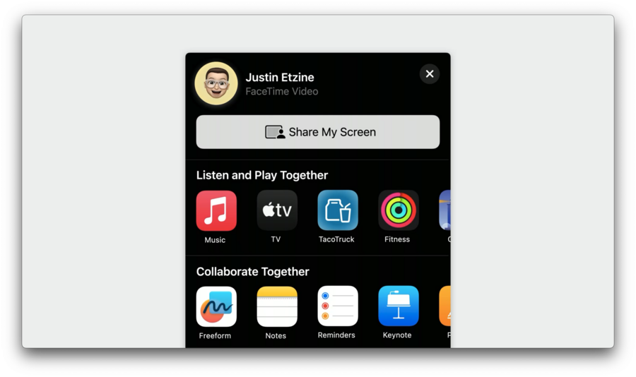 New Group Activity Share Sheet in iOS 17