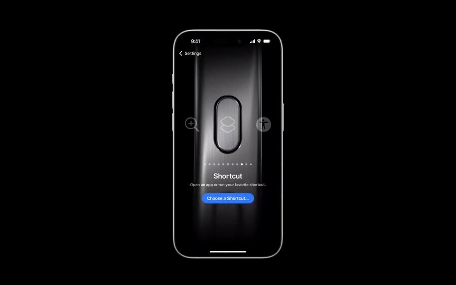 Linking a shortcut to the action button
