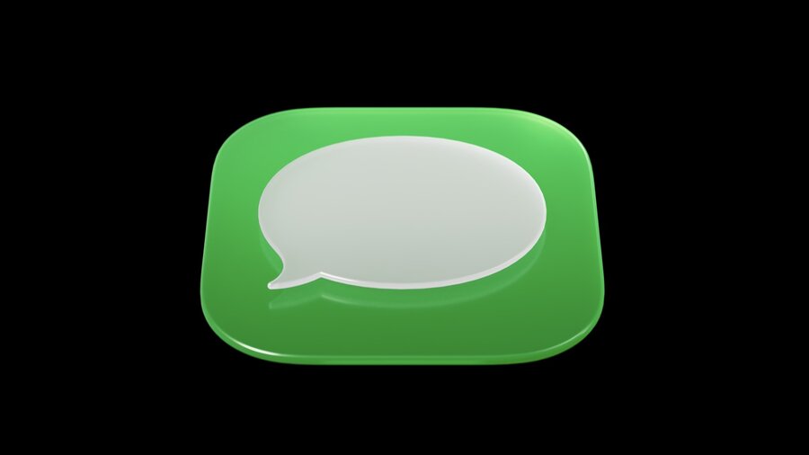 Messages app icon showing layered design with foreground and background elements