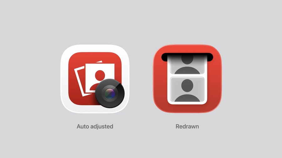 Photo Booth app icon example with new unified icon design system