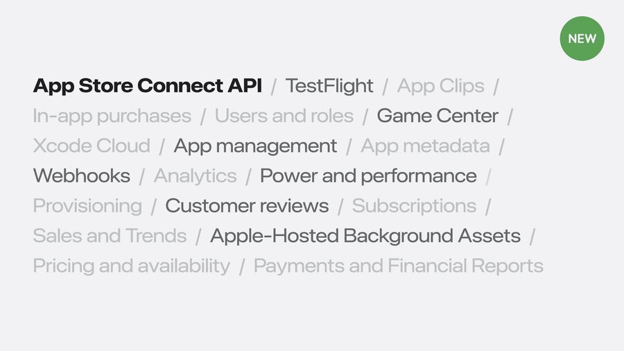 App Store Connect API Features