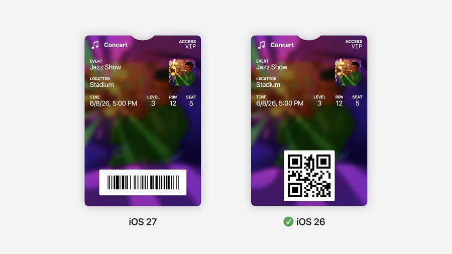 New barcode format with iOS 26 fallback