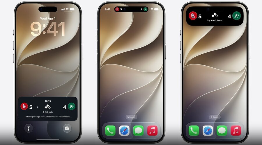 A Live Activity shown across Lock Screen, Dynamic Island, StandBy, and more