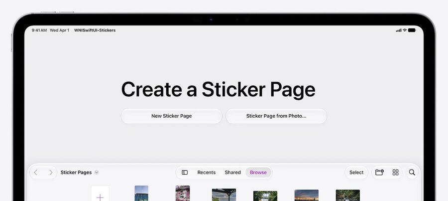 Document picker with two create document buttons.