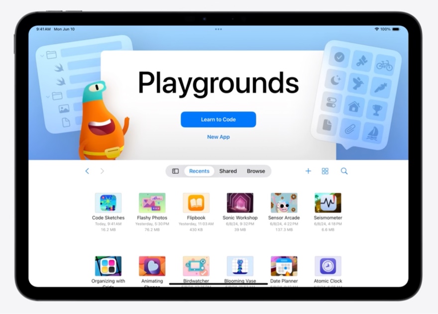 The launch view for document-based apps has a new design
