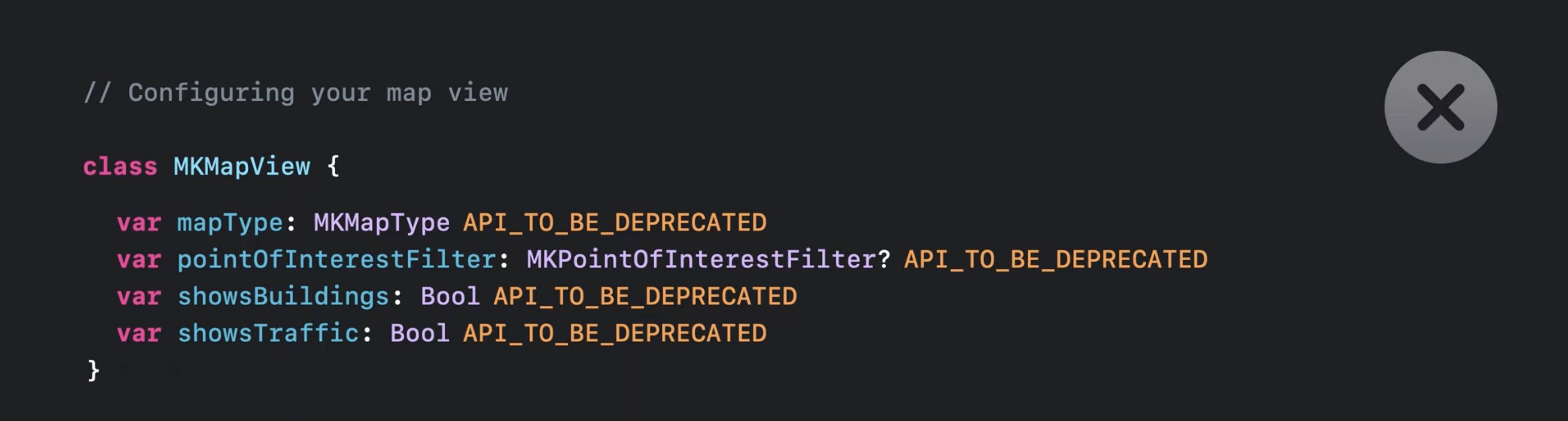 Deprecated API