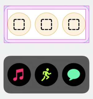 Layout of the combo widget